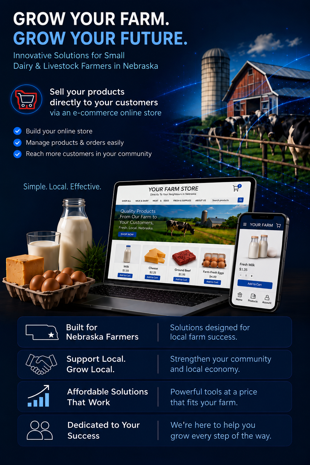 A website development and digital marketing business specializing in WordPress, WooCommerce, e-commerce and ongoing website management for small businesses and local businesses.